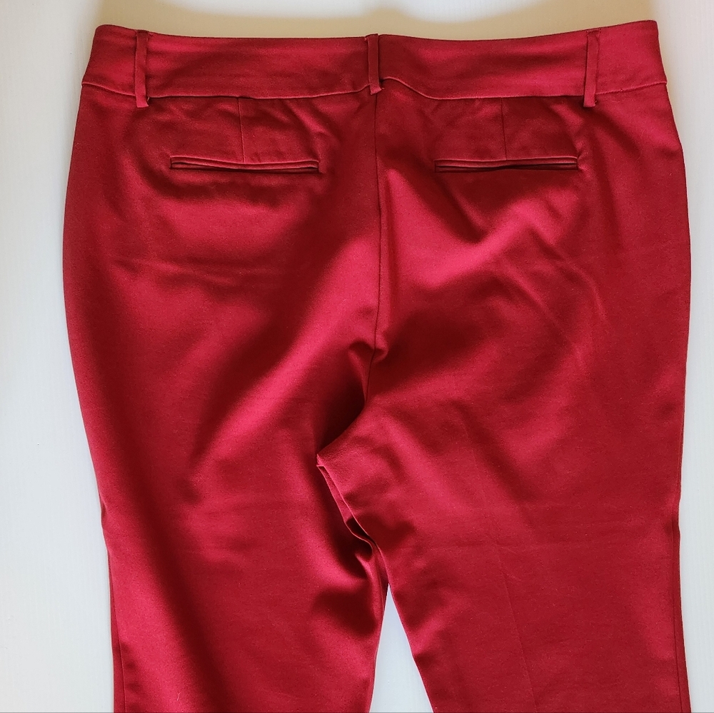 Roz & Ali Red Dress Pants - Tailored Straight Leg - Picture 5 of 7